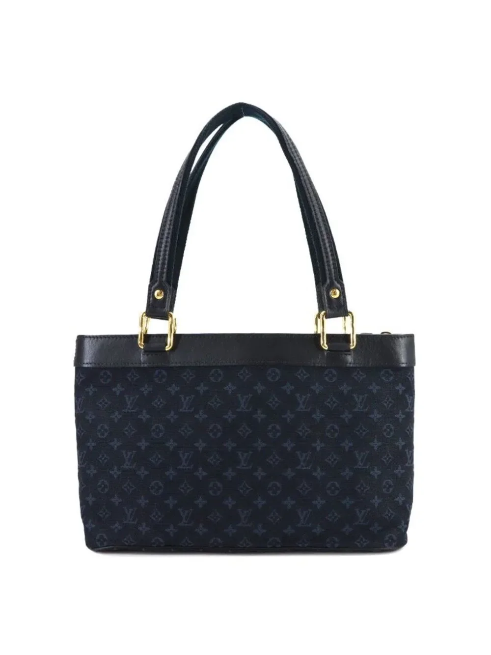 Louis Vuitton Monogram Mini Lucille PM Tote Canvas Leather Blue - Picture 3 of 10